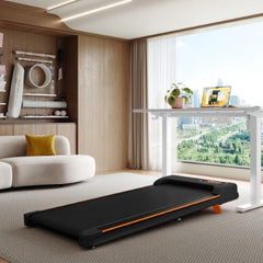 Folding Under Desk Walking Pad Treadmill With Adjustable Incline, 1-6 Km H Low Noise For Home Office, LED Display, Magnetic Remote Control, Transport Wheels Plug, Black.