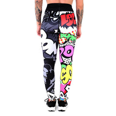 Printed Little Monster Yoga Leggings Hip High Waist Leggings