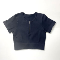 Zip Sports Top Tight Sports Bra