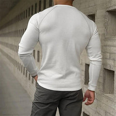Men's Bottoming Shirt Henry Collar Long-sleeved T-shirt