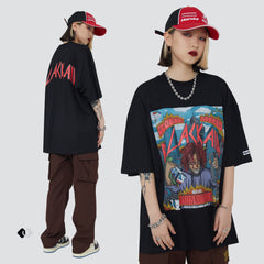 Combed Cotton Round Neck Street T-shirt Unisex Bottoming Shirt