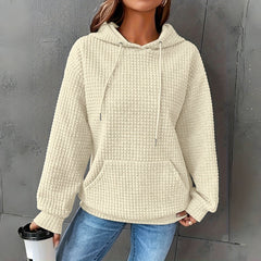 Women's Loose Fitting Hooded Long Sleeved Sweatshirt