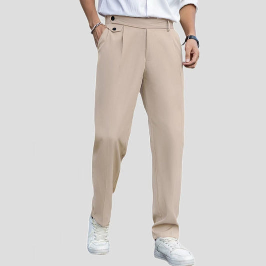 Mens Stylish Versatile Casual Straight-leg Trousers