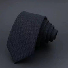 Thickened Sanded Fabric Hand Hit Men's Business Fashion Striped Solid Color Tie Cotton Formal Wear
