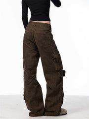 Camouflage Cargo Pants Women's Loose Wide Leg Jeans