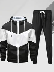 Mens Autumn Winter Two-Piece Hooded Sports Set