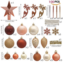 Christmas Ball Gift Pack 100pcs Home Hanging Ornaments