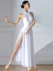 Sleeveless Halter Art Exam Exercise Clothing Mesh Stitching Gym Outfit