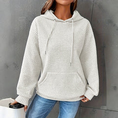 Women's Loose Fitting Hooded Long Sleeved Sweatshirt