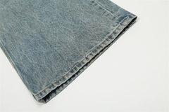 Ripped Dirty Denim Baggy Pants Men