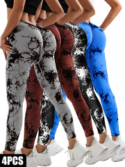 4 Pack Women's Scrunch Workout Leggings
