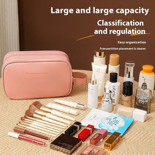 Double Zipper Cosmetic Buggy Bag