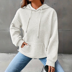 Women's Loose Fitting Hooded Long Sleeved Sweatshirt