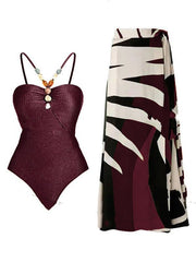 Women's Swimsuit Covered Belly Thin Bikini Suit