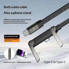 240W Fast-Charging Foldable Stand Data Cable