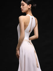 Sleeveless Halter Art Exam Exercise Clothing Mesh Stitching Gym Outfit