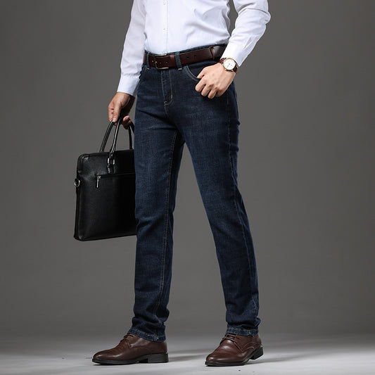 Stretch Jeans Autumn And Winter Loose Plus Size Business Casual Pants