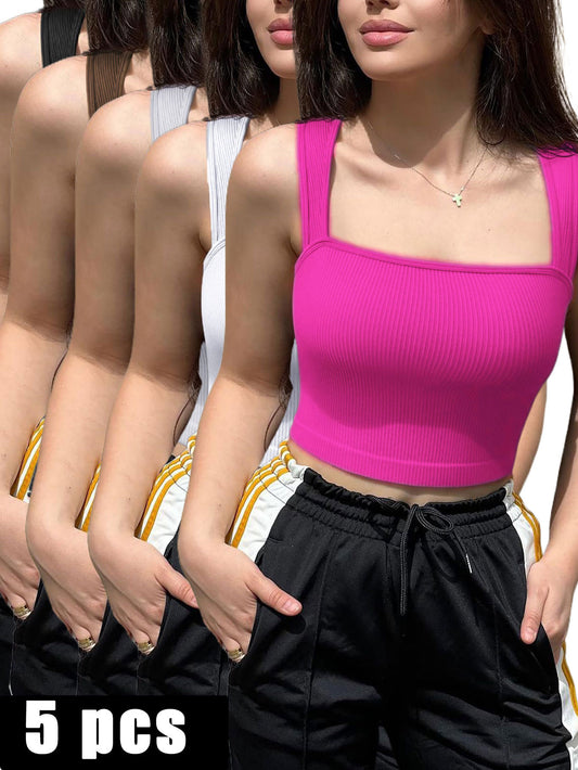 5 Piece Sports Bra For Women High Support