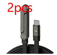 240W Fast-Charging Foldable Stand Data Cable