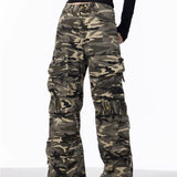 Camouflage Cargo Pants Women's Loose Wide Leg Jeans