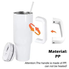 Premium 40 Oz Insulated Stainless Steel Sublimation Tumblers With Lids And Colorful Handles