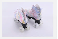 Symphony Feather Double Row Skates Adult Roller Skates Four Roller Skating Flash Skates