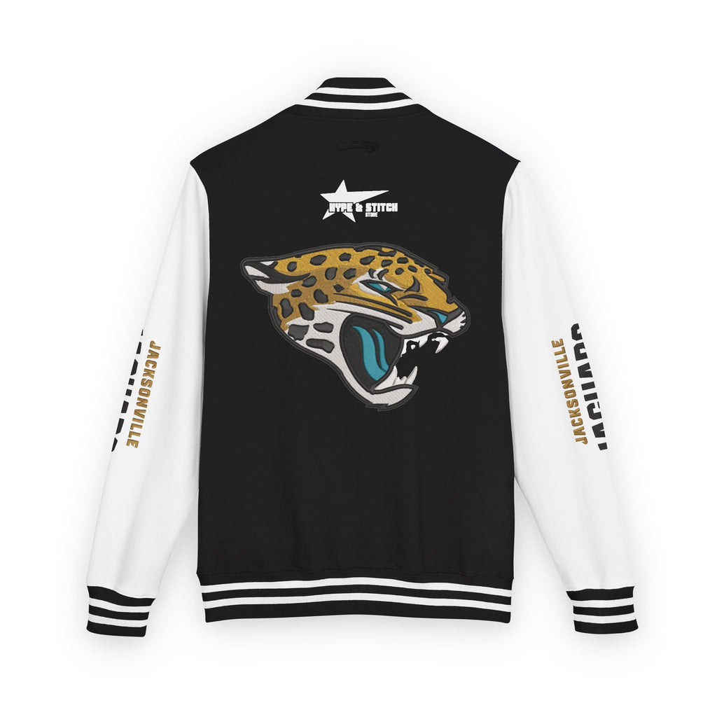 Jacksonville Jaguars Snap-Button Varsity Jacket | Colorblock Outerwear Coat