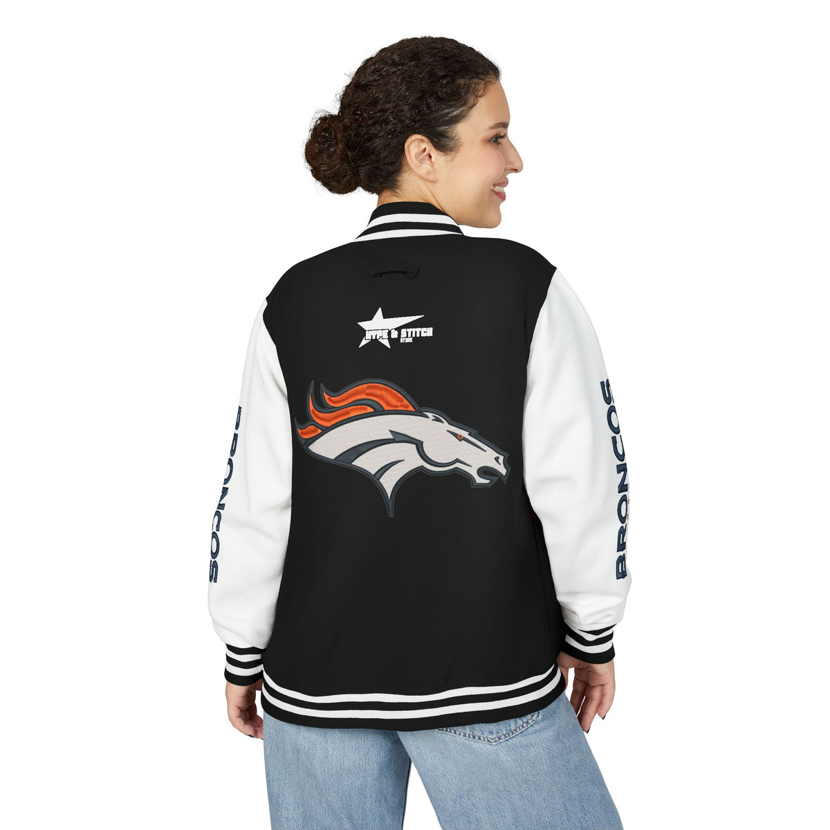 Denver Broncos Vintage Varsity Jacket | Retro Letterman Streetwear