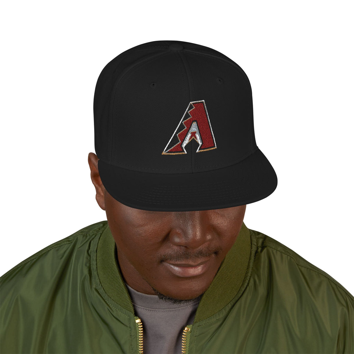 Custom Embroidered Diamondbacks Snapback Hat - 6-Panel Cap