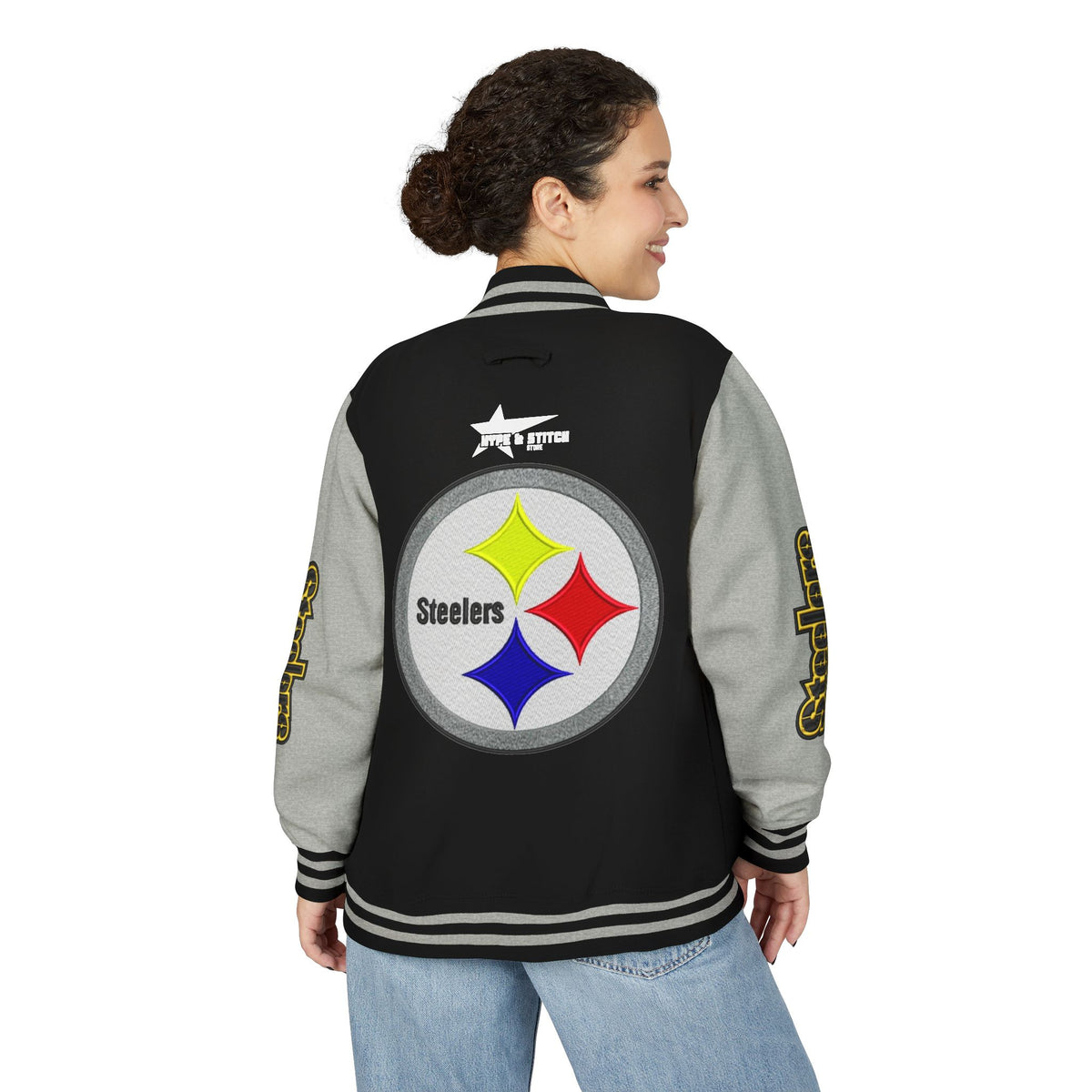 Pittsburgh Steelers Custom Varsity Letterman Jacket | Football Fan Apparel