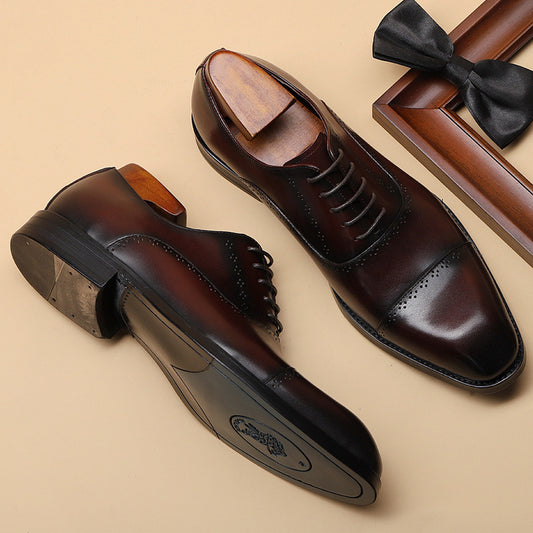 Business Casual Tie-headed Leather Men's Shoes