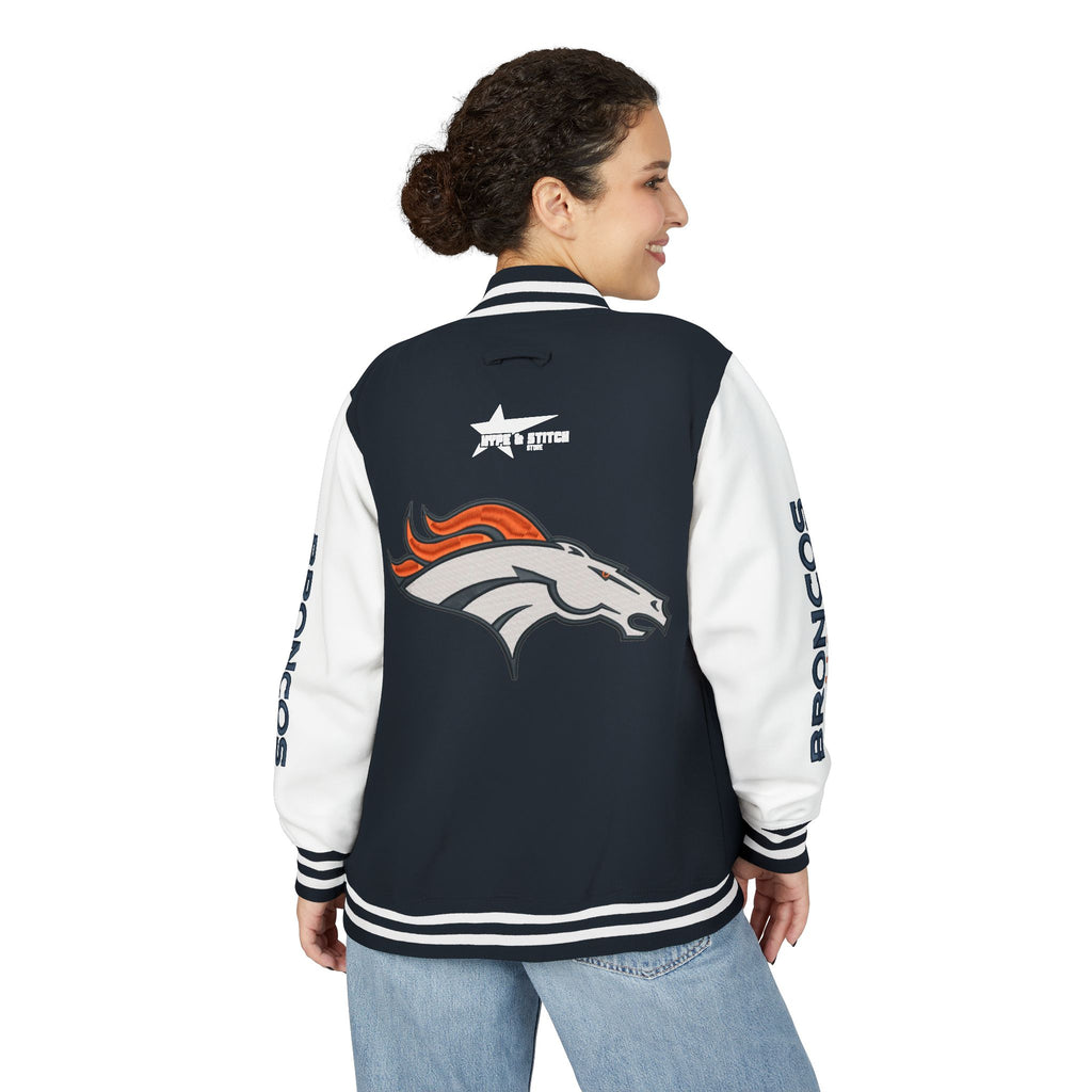 Denver Broncos Vintage Varsity Jacket | Retro Letterman Streetwear