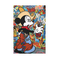 Western Cowboy Mickey Mouse Graffiti Wall Art – Urban Street Art Canvas Print