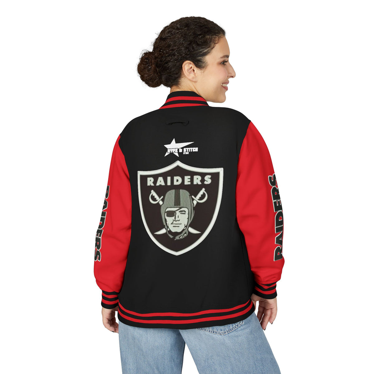 Las Vegas Raiders Vintage Letterman Varsity Jacket – Classic Streetwear Outerwear