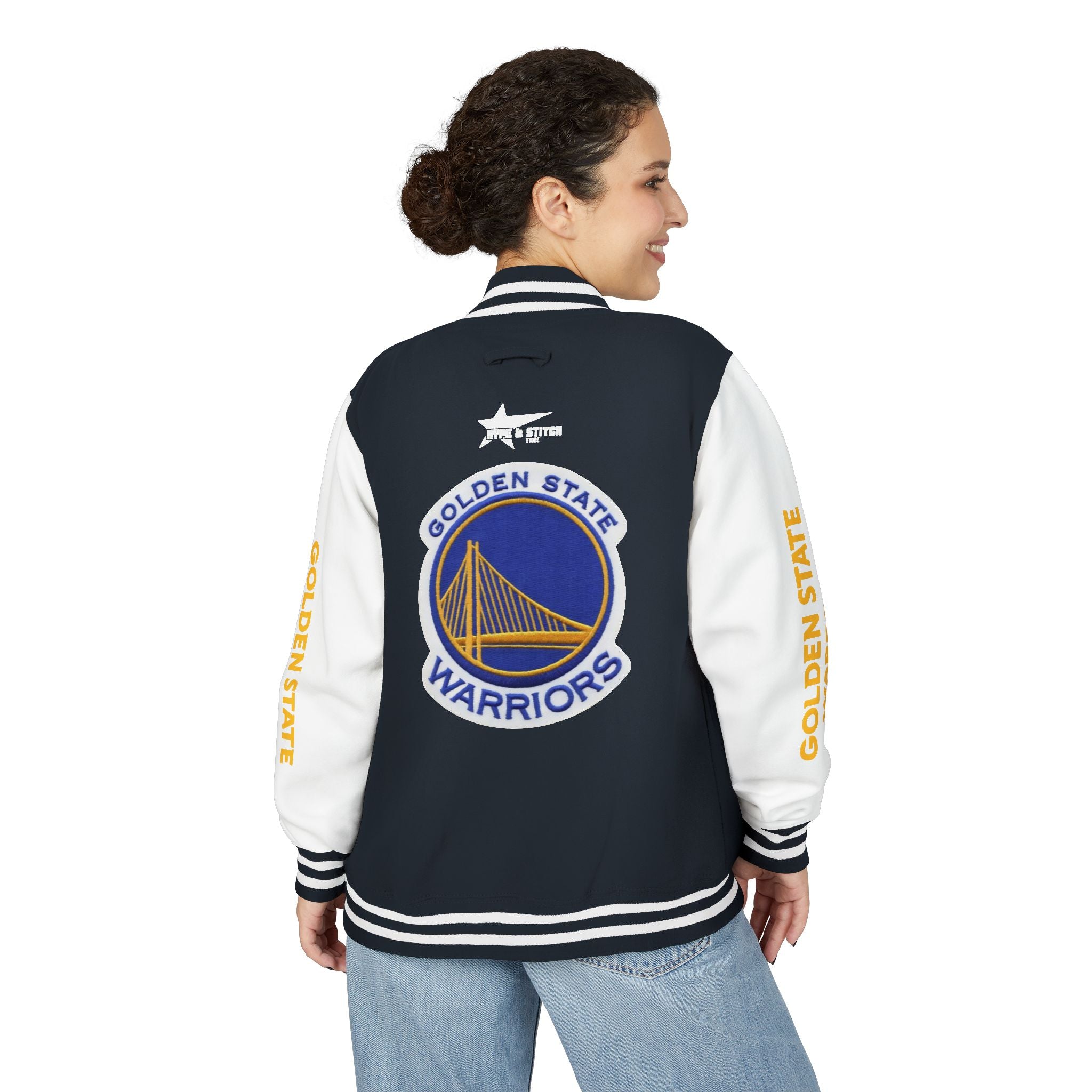 Golden State Warriors Unisex Heavyweight Varsity Letterman Jacket