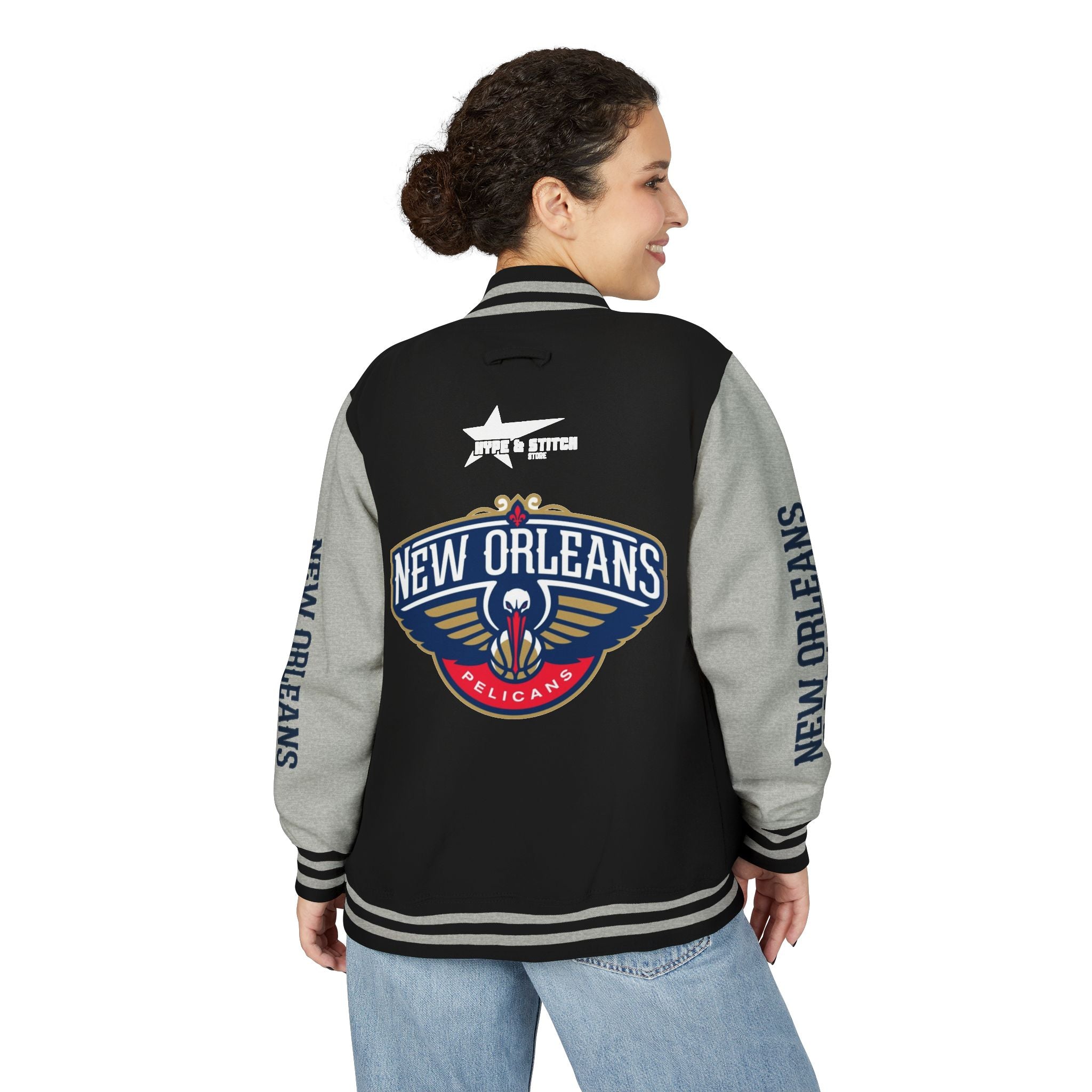 New Orleans Pelicans Varsity Jacket | Unisex Streetwear Letterman