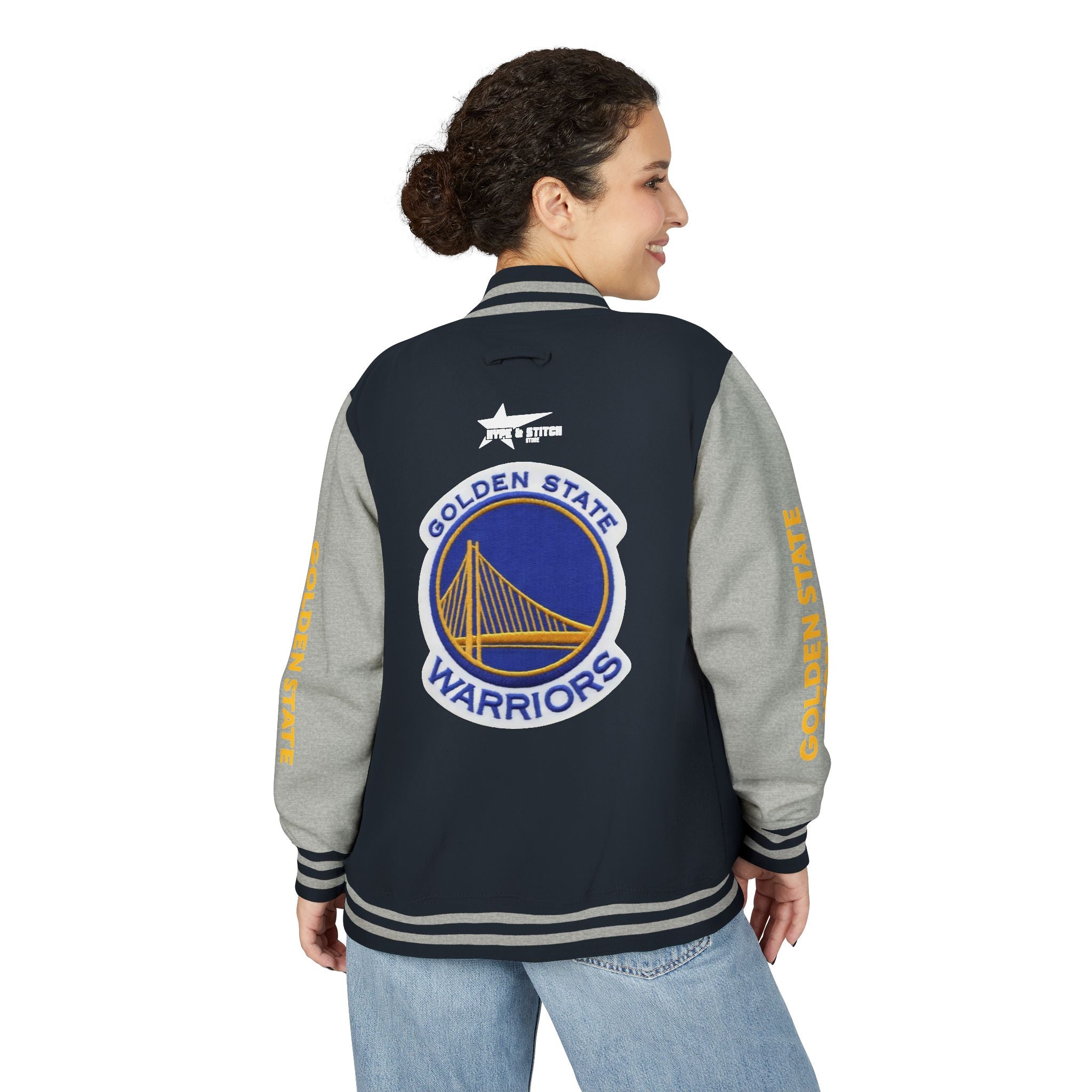 Golden State Warriors Unisex Heavyweight Varsity Letterman Jacket