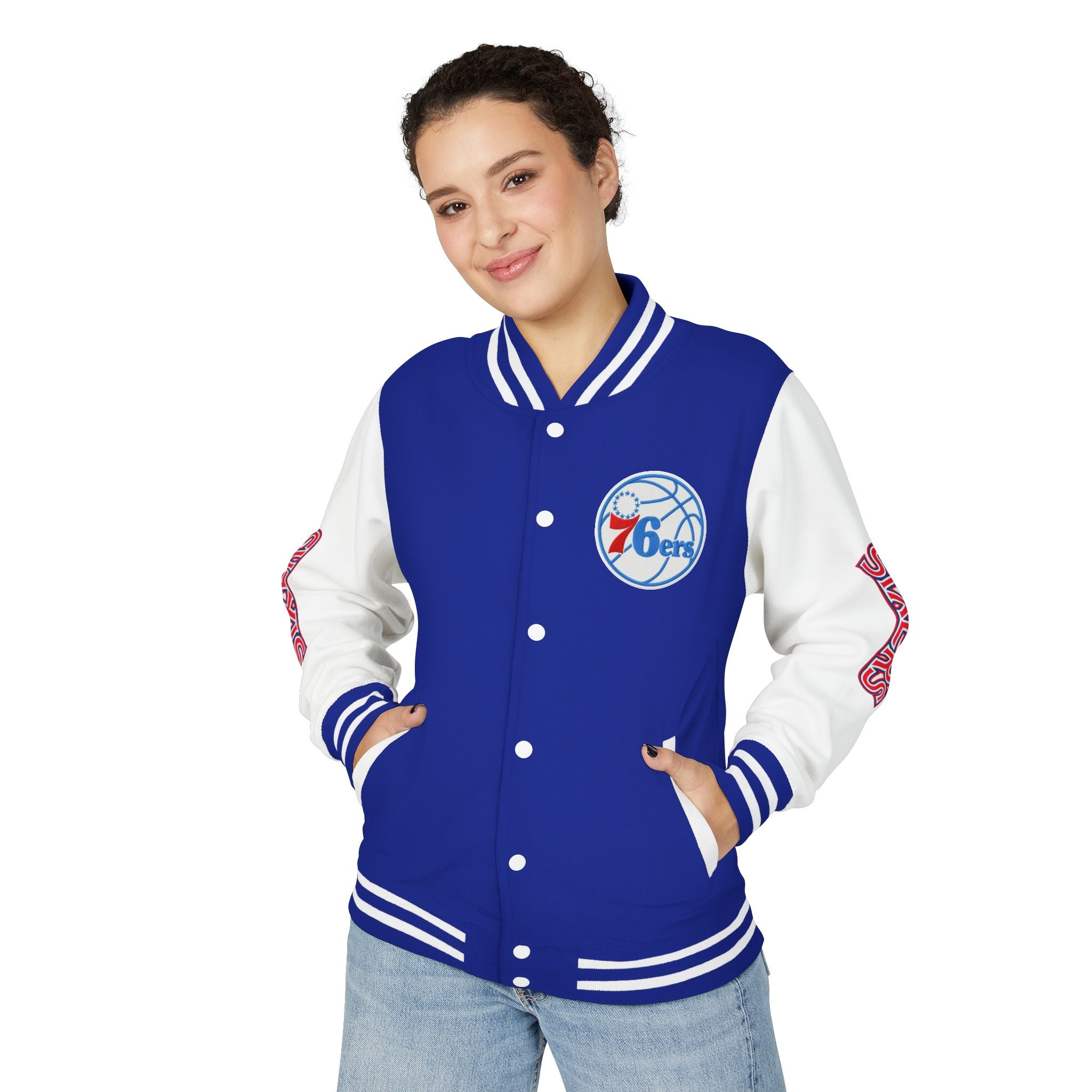 Philadelphia 76ers Varsity Jacket | Unisex Streetwear Letterman