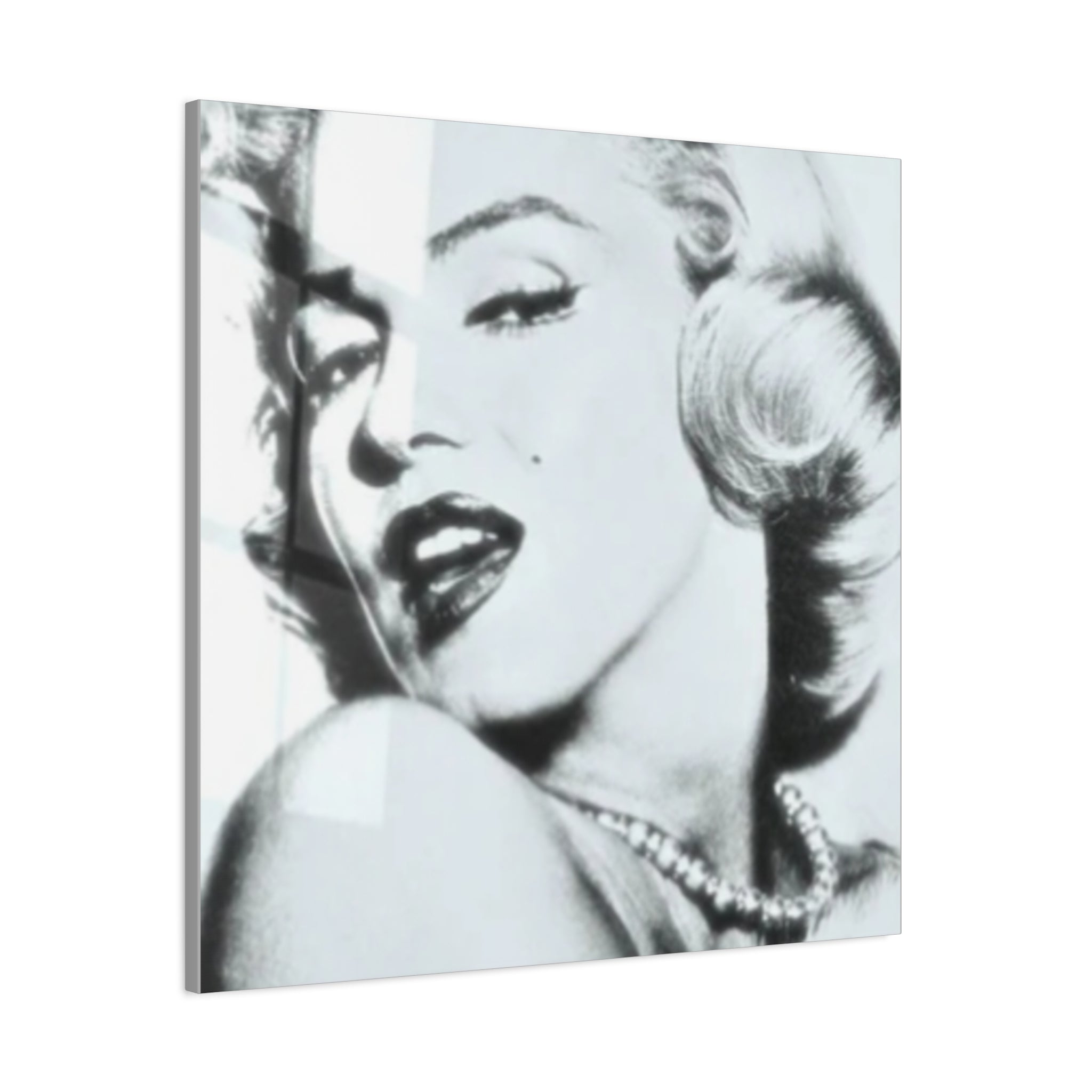 Marilyn Monroe Black and White Canvas Wall Art | Vintage Glamour Celebrity Poster Print for Living Room Decor