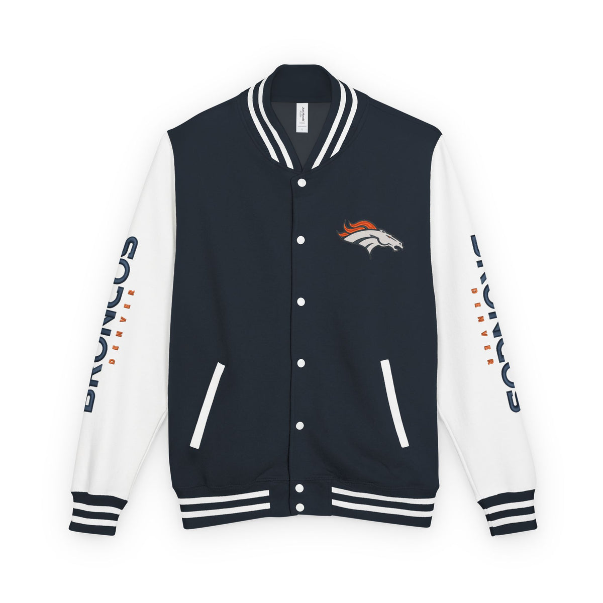 Denver Broncos Vintage Varsity Jacket | Retro Letterman Streetwear