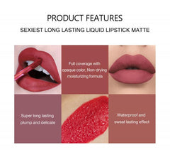Non-sticky cup matte liquid lipstick set gift box