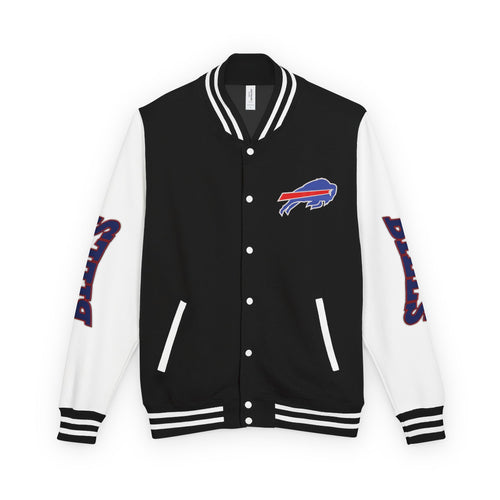 Buffalo Bills Classic Letterman Jacket – Relaxed Fit Fleece Bomber