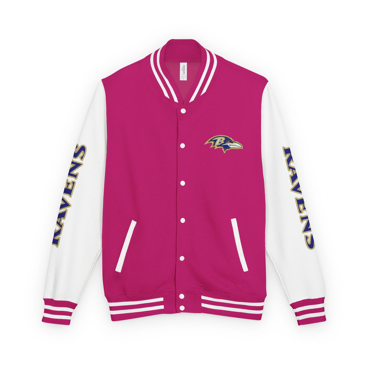 Baltimore Ravens Varsity Jacket – Unisex Letterman Jacket with Custom Sleeve Print & Team Logo