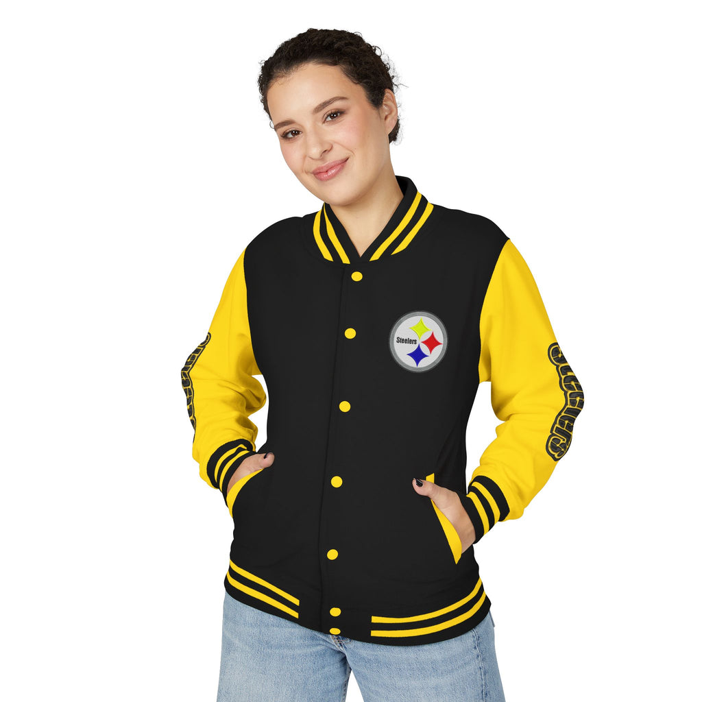 Pittsburgh Steelers Custom Varsity Letterman Jacket | Football Fan Apparel