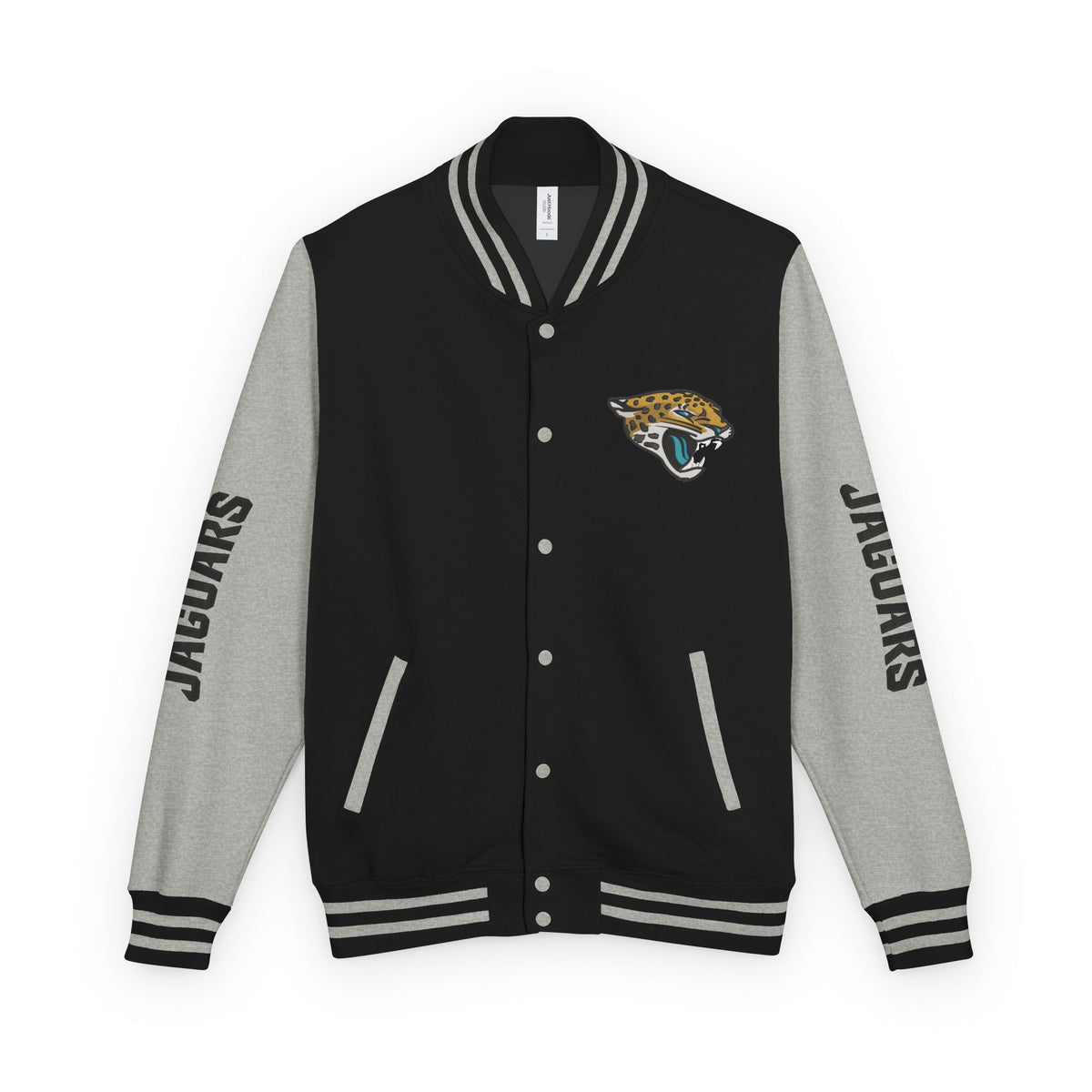 Jacksonville Jaguars Snap-Button Varsity Jacket | Colorblock Outerwear Coat