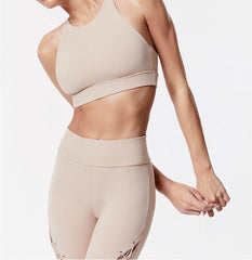 Mesh stitching strap bra