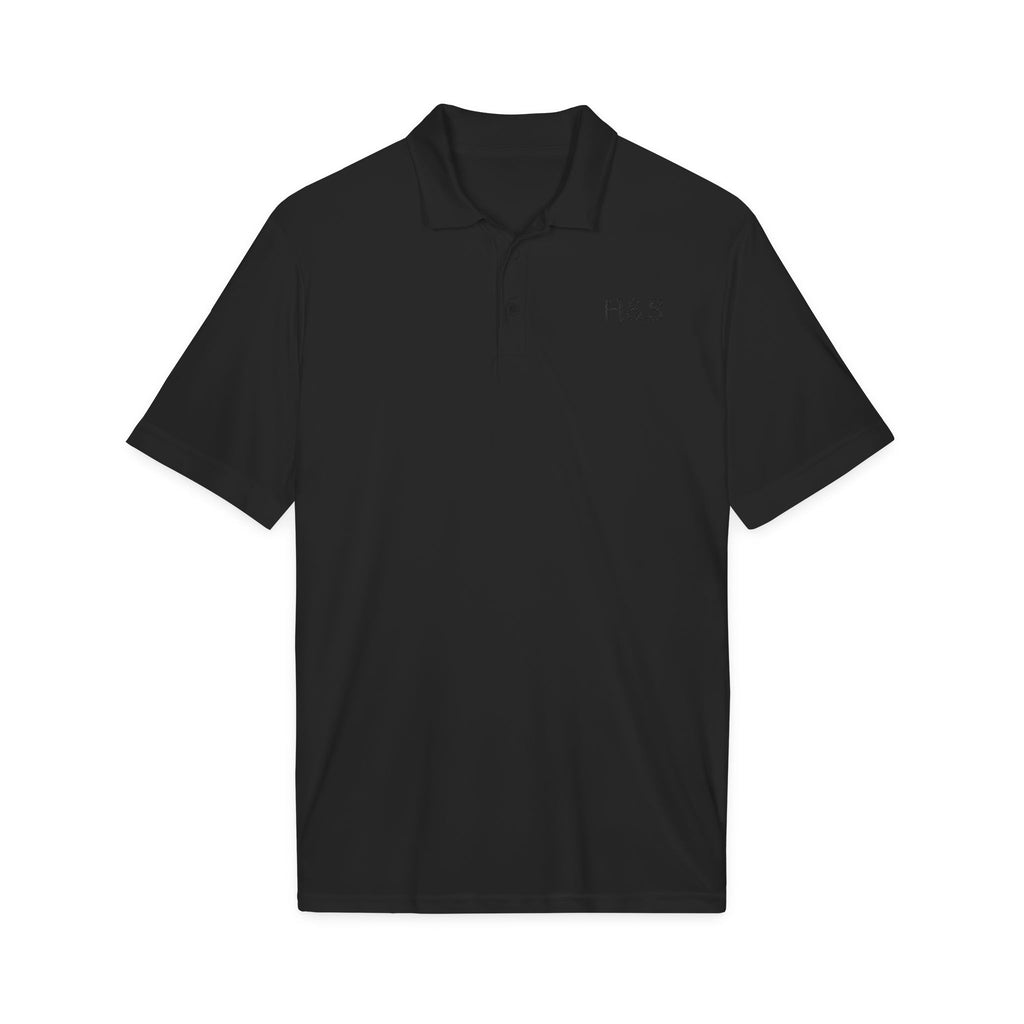 HypeandStitch Men's Moisture-Wicking Performance Polo Shirt – Sport-Tek Competitor Black