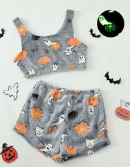 Women's Halloween Luminous Flannel Pajamas