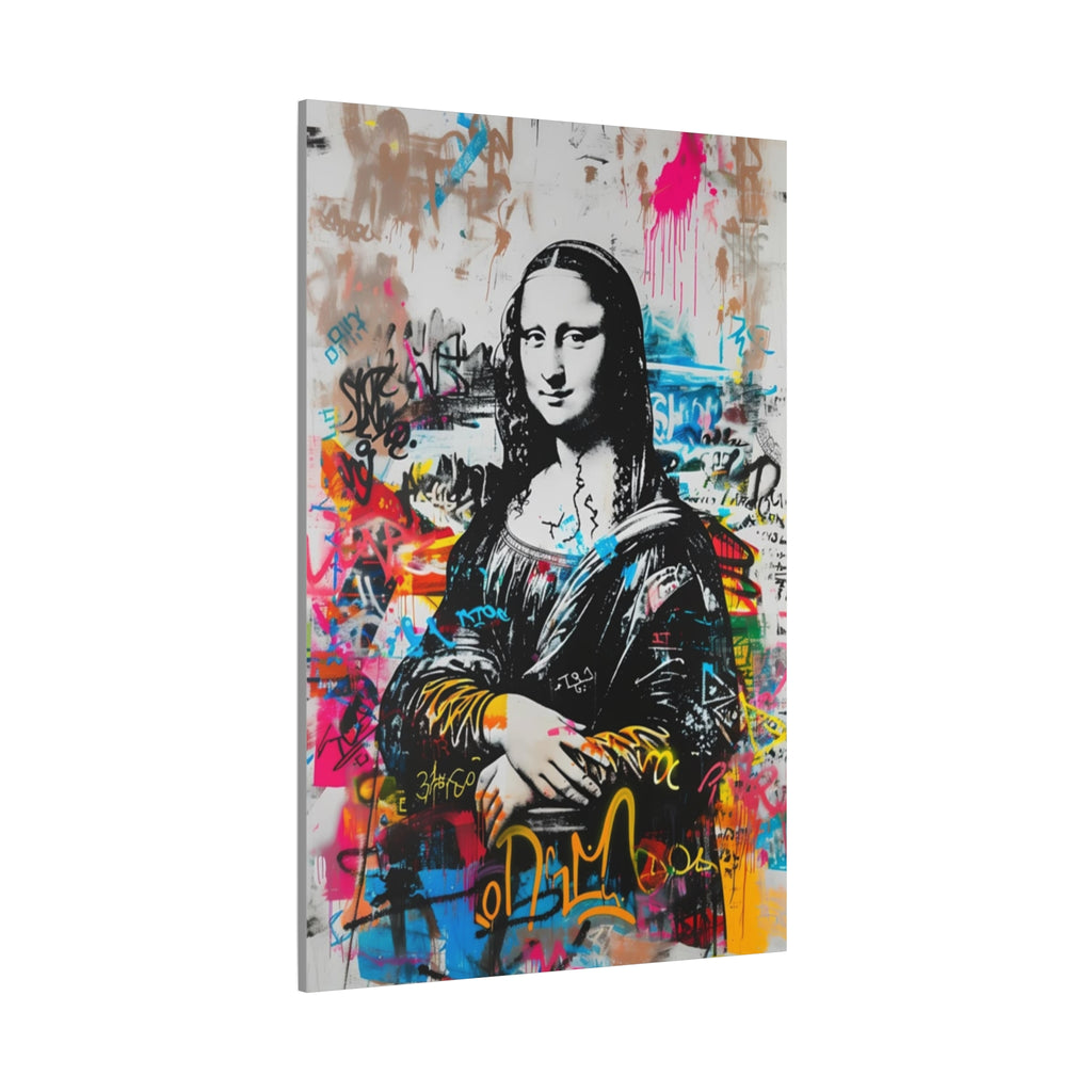 Urban Mona Lisa Street Art Canvas – Modern Graffiti Pop Culture Wall Decor