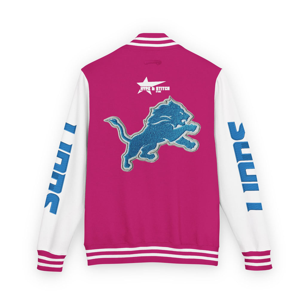 Custom Detroit Lions Unisex Heavyweight Varsity Letterman Jacket